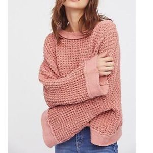 ‘Maybe baby’ Free People crop chunky knit sweater
